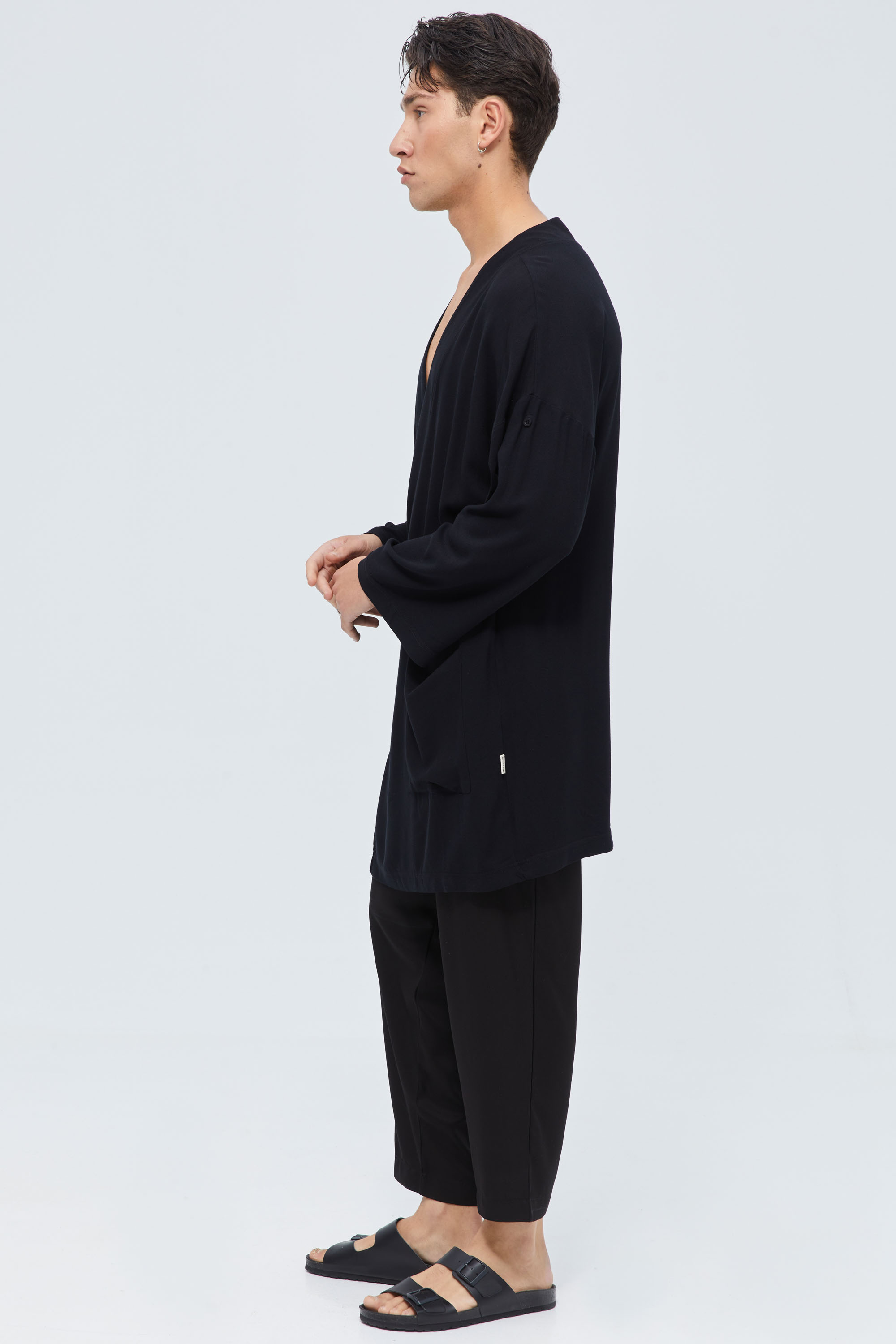 Black Crossed Kimono In Relaxed Fit Aristoteli Bitsiani