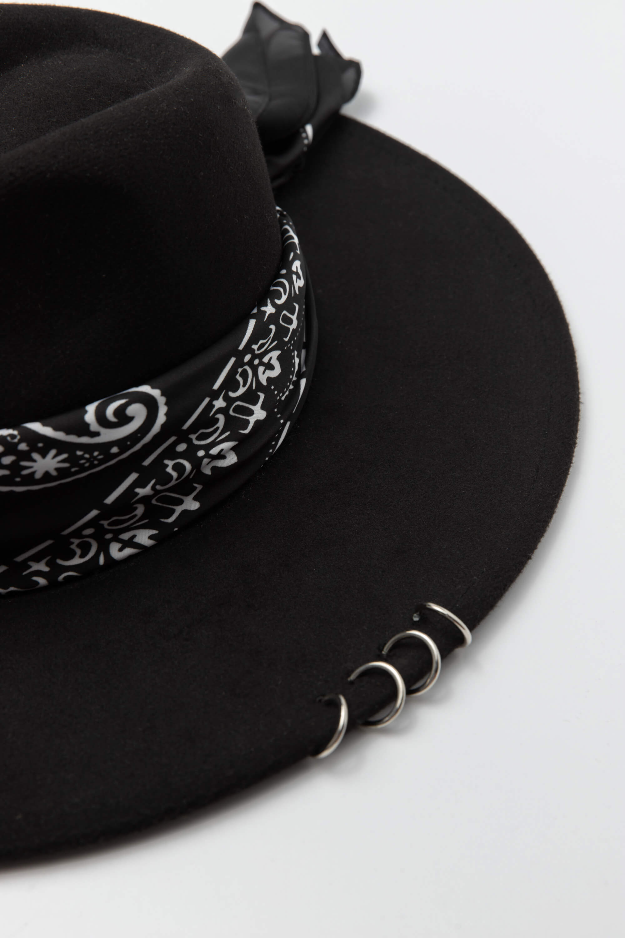 Wide Brim Handcrafted Panama In Black With Feather