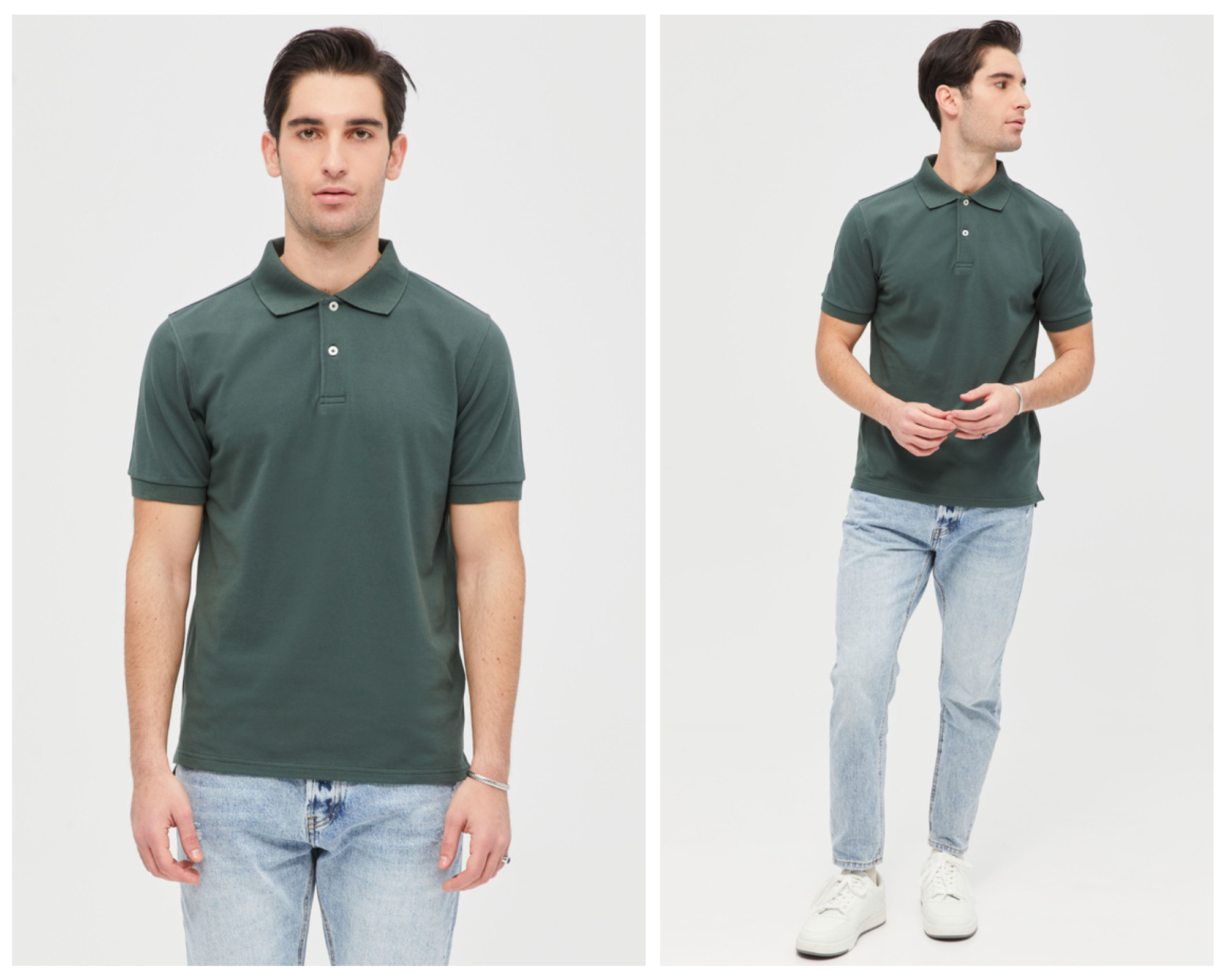 Green Polo Shirt In Slim Fit