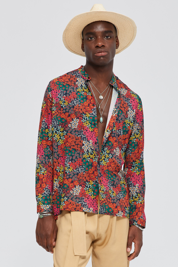 Shirt Floral Crinkle In Relaxed Fit