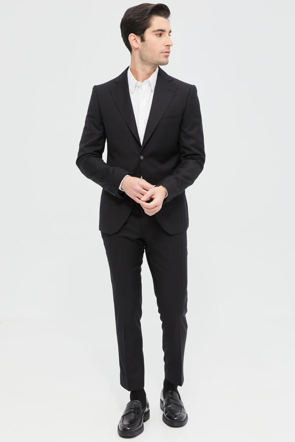 Suit Slim Fit Black In Wool