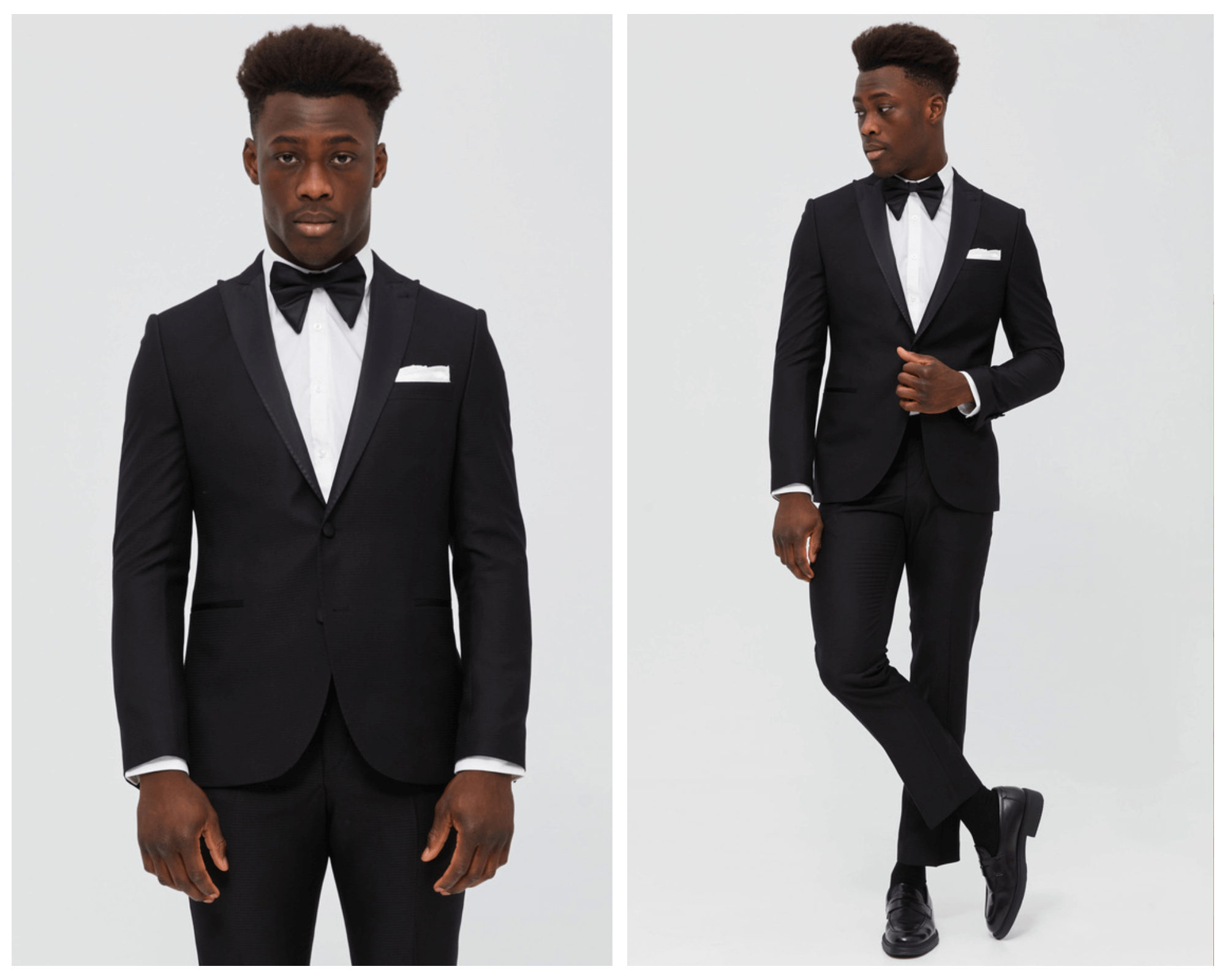 Tuxedo In Black With Microdesigns