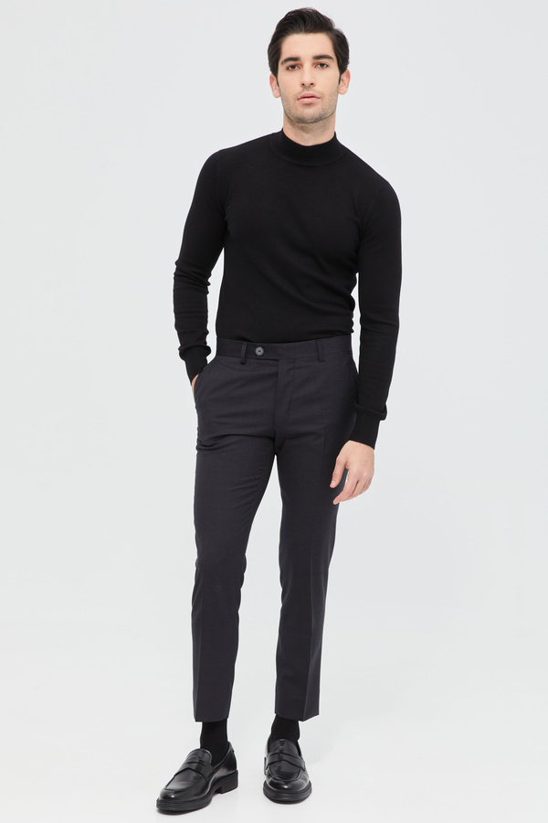 Jumper Light Weight High Collar In Black