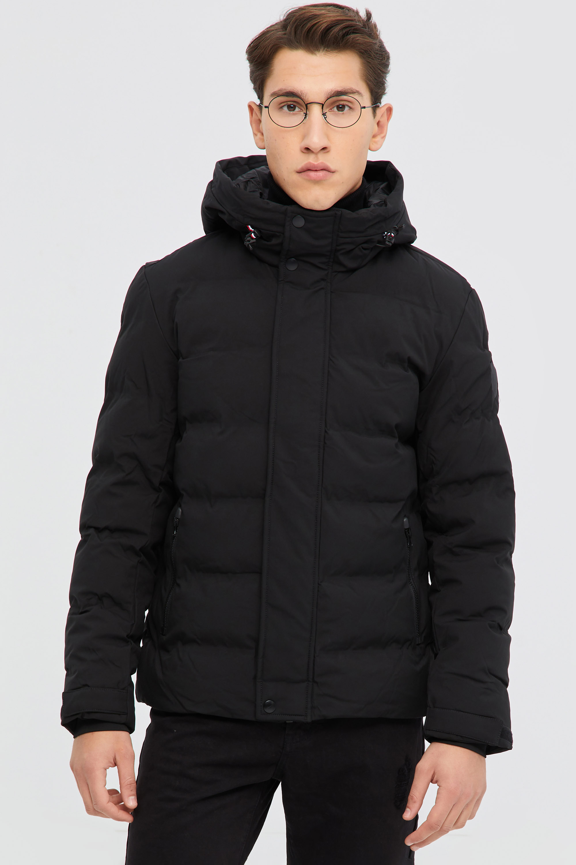 Black Hooded Puffer Jacket Aristoteli Bitsiani