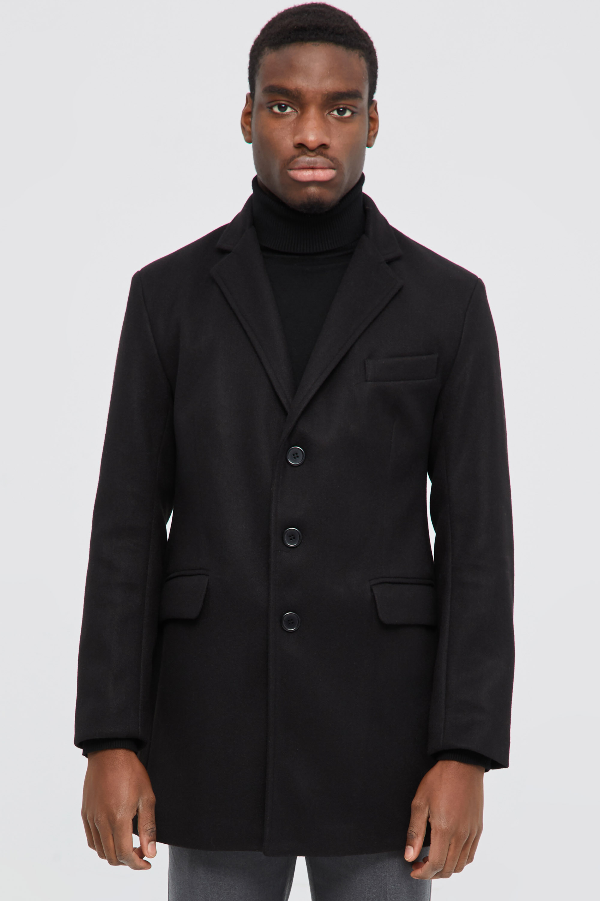 Black 3-Buttonned Coat In Slim Fit | Aristoteli Bitsiani