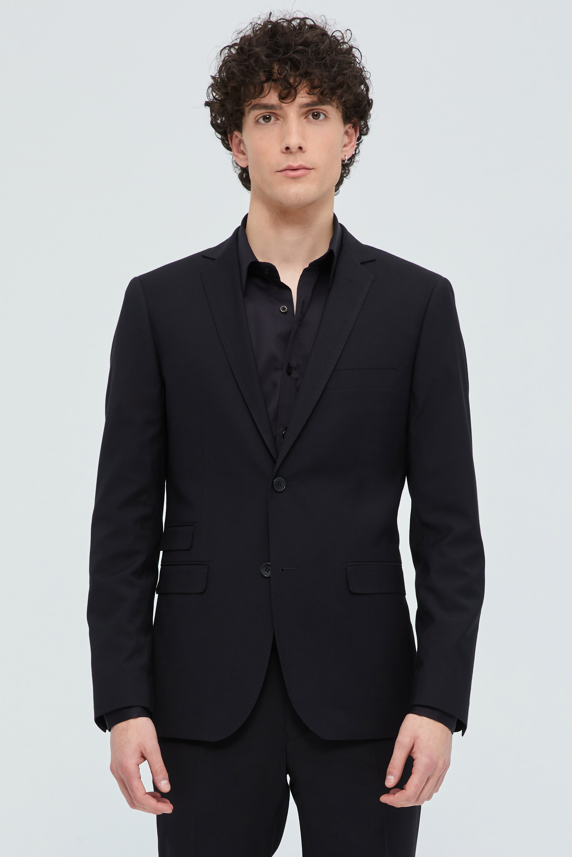 Black Elastic Suit In Slim Fit | Aristoteli Bitsiani