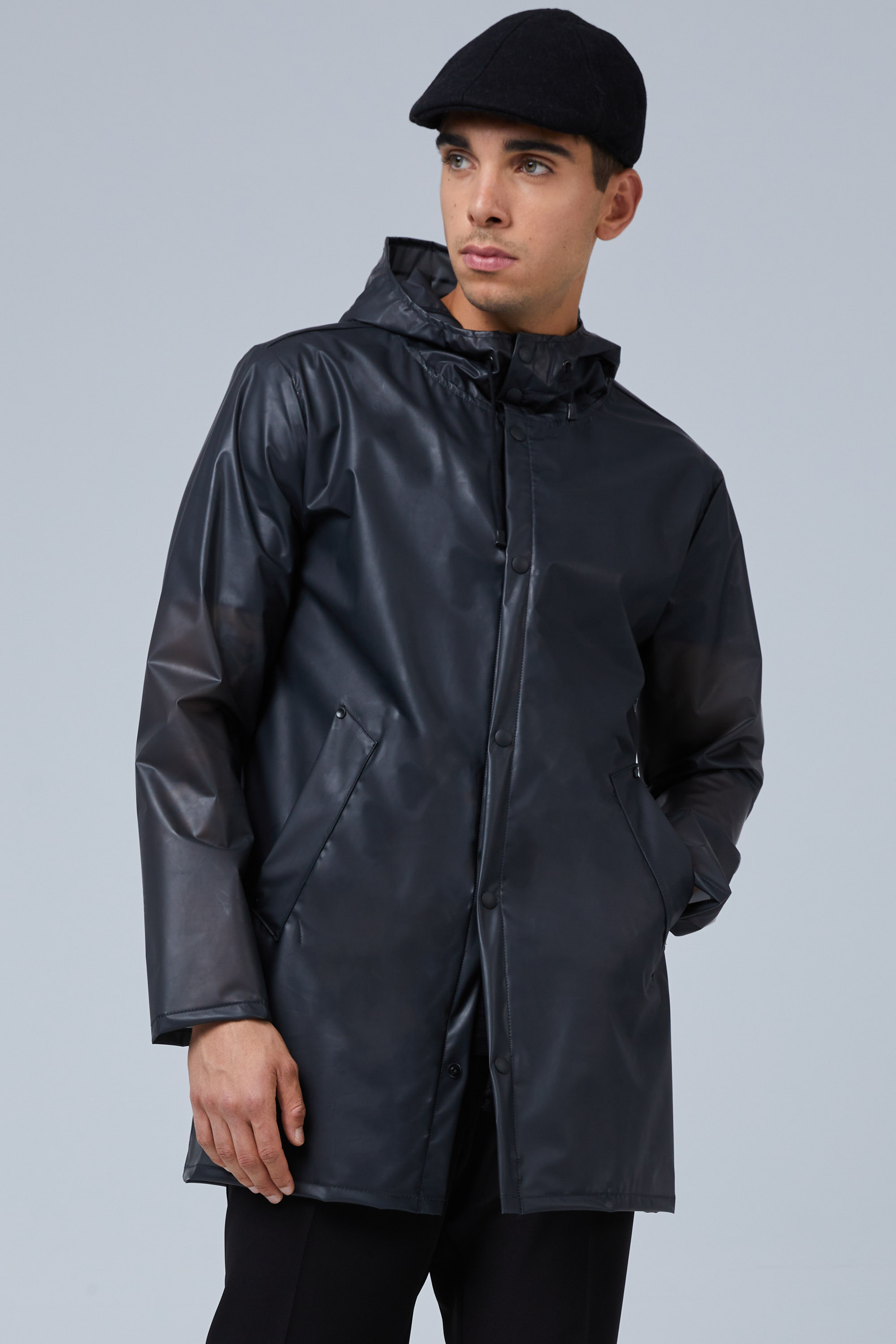 Transparent Raincoat In Black | Aristoteli Bitsiani