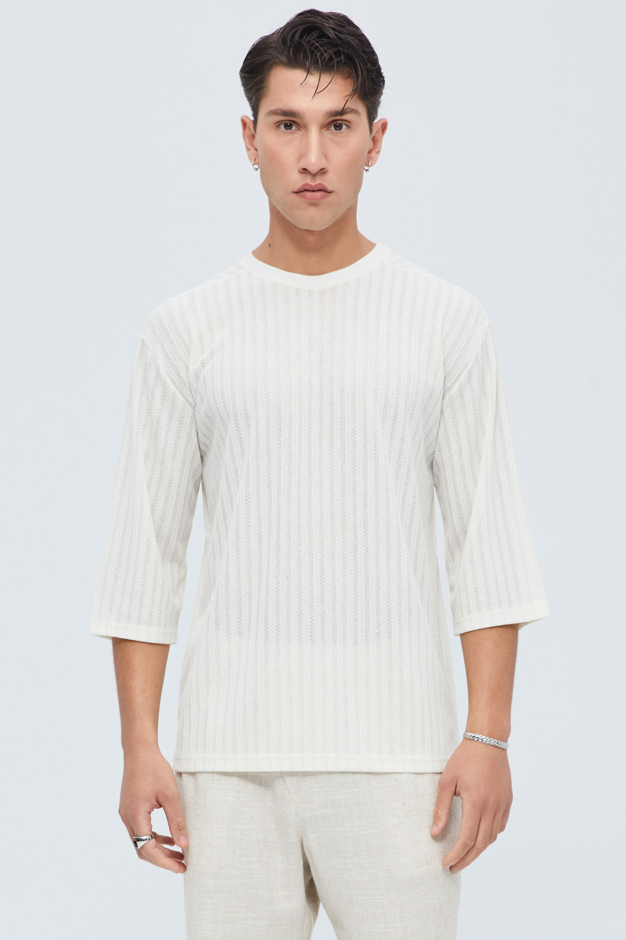 Homme Plissé Issey Miyake: Ecru Polo Pleated Shirt