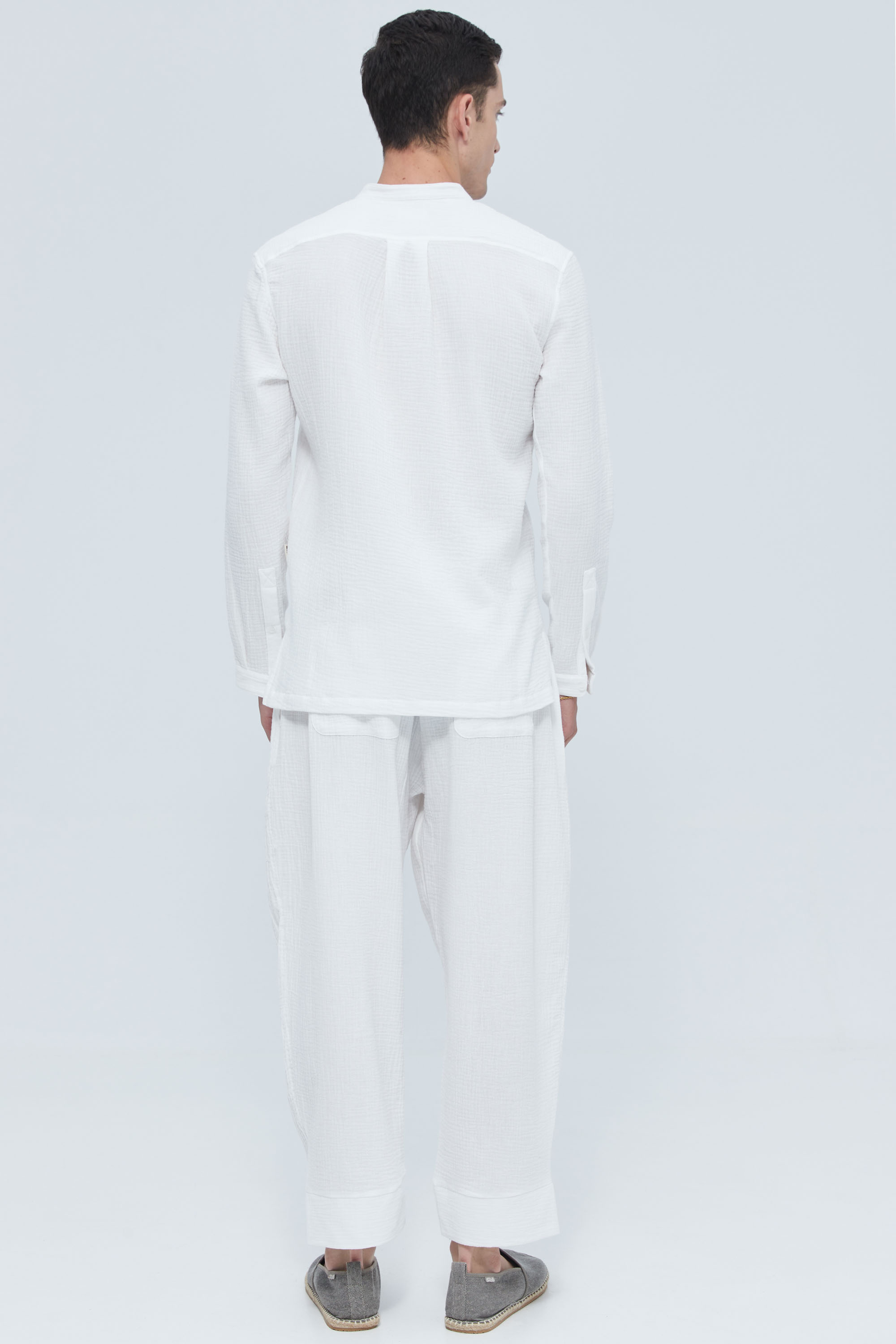 White Crinkle Shirt – Dilettante