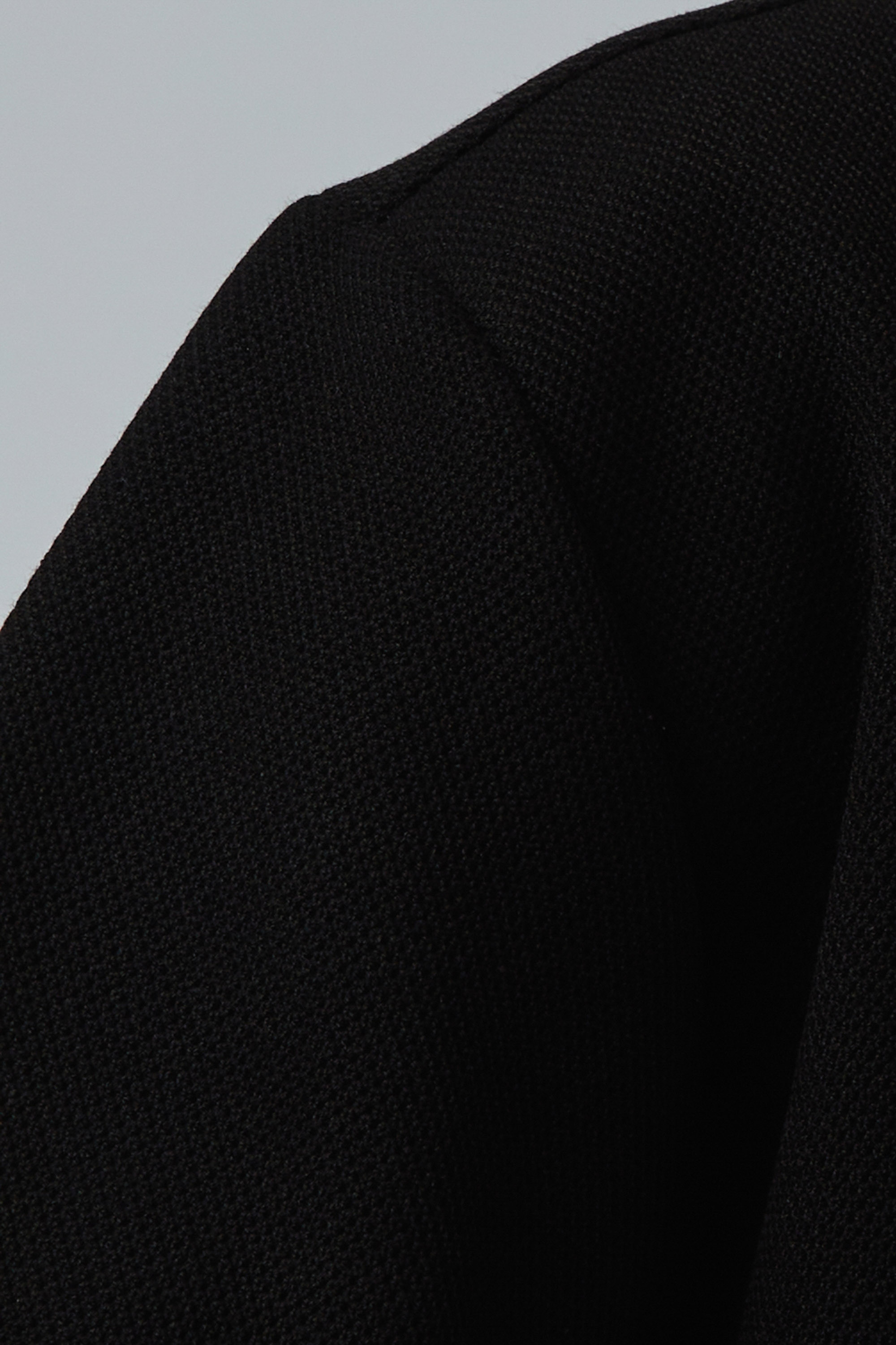 Black Textured Oversized T-Shirt In 3/4 Sleeves | Aristoteli Bitsiani