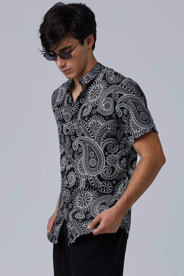 paisley collar shirt